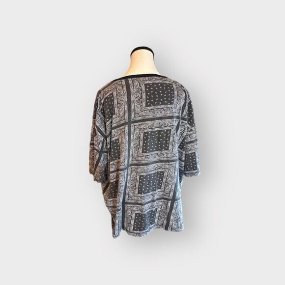 Mens WESC XXL Vintage Wash Paisley Print Tee - Picture 5 of 10